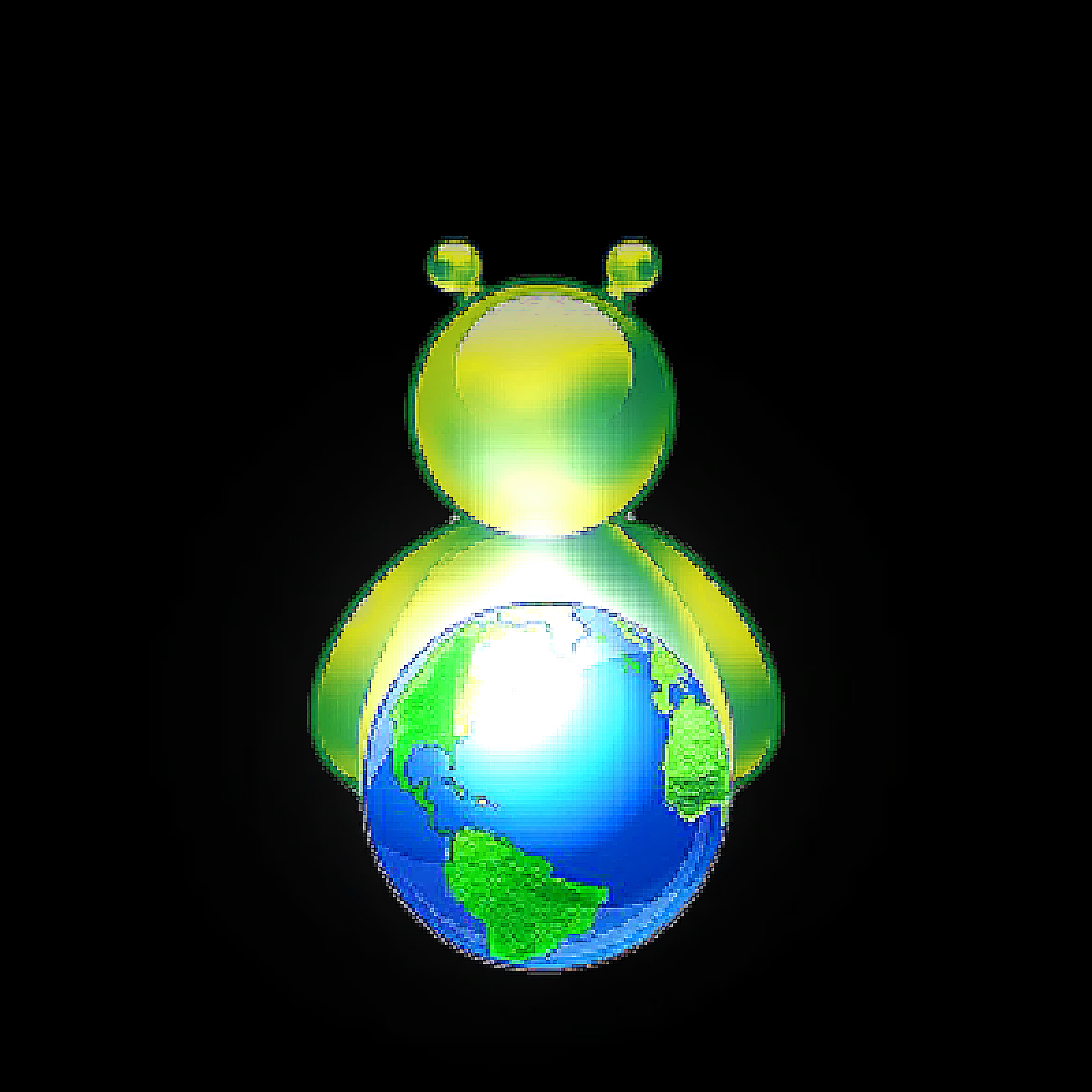 Alien de Messenger con globo terráqueo